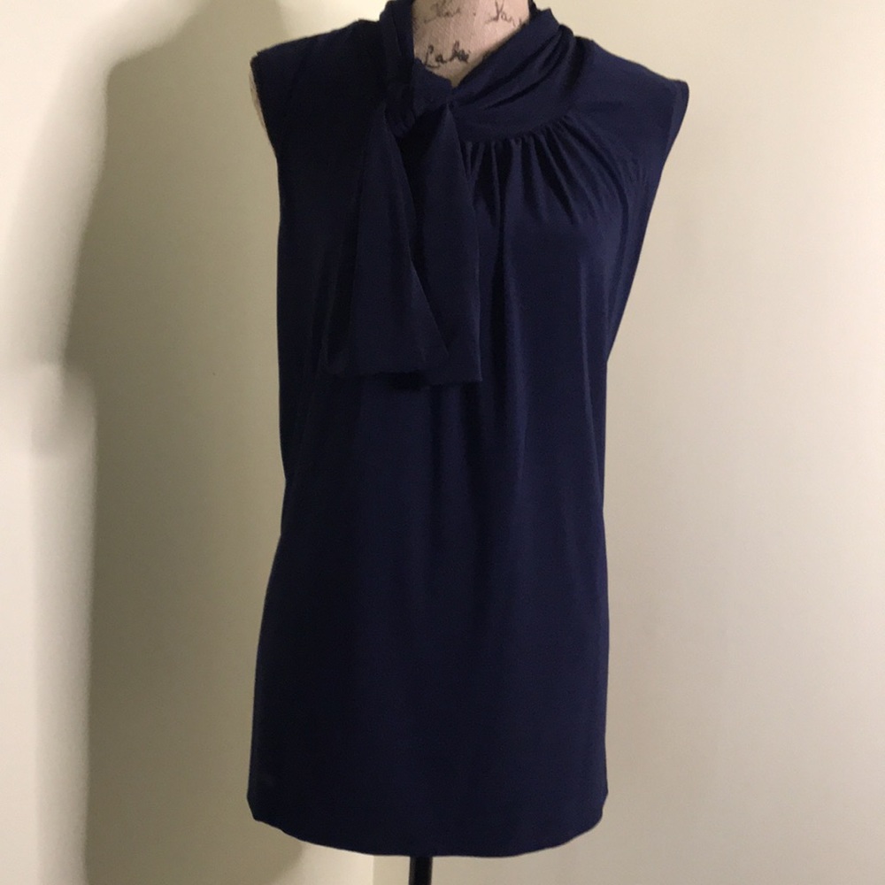Navy Sleeveless Top